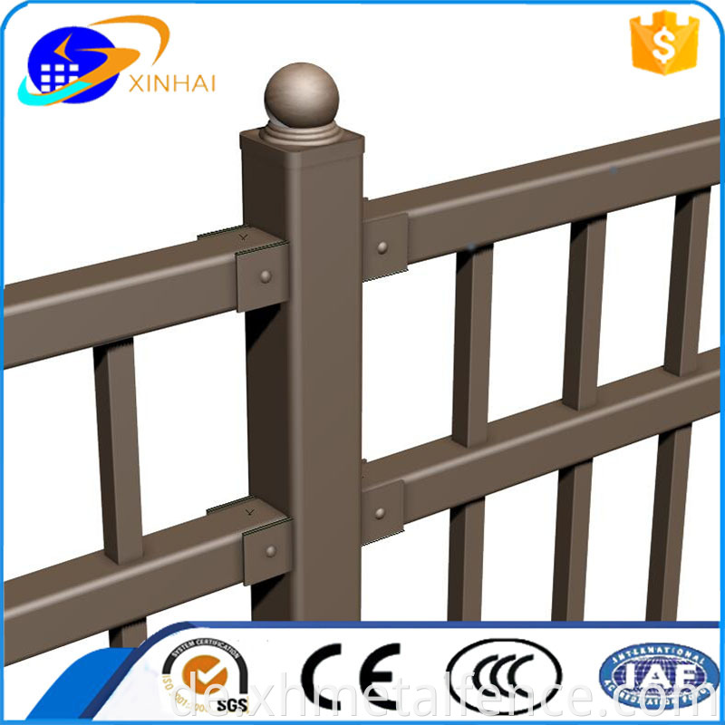 High Quality Bronze Powder Coated Steel Fence Ornamental Fence4